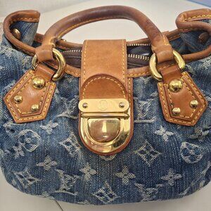 MONOGRAM DENIM BAGGY PLEATY
